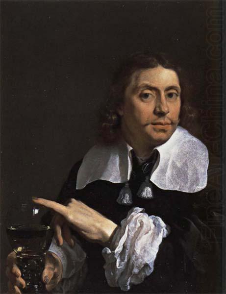 Self-Portrait Holding a Roemer, Karel du jardin